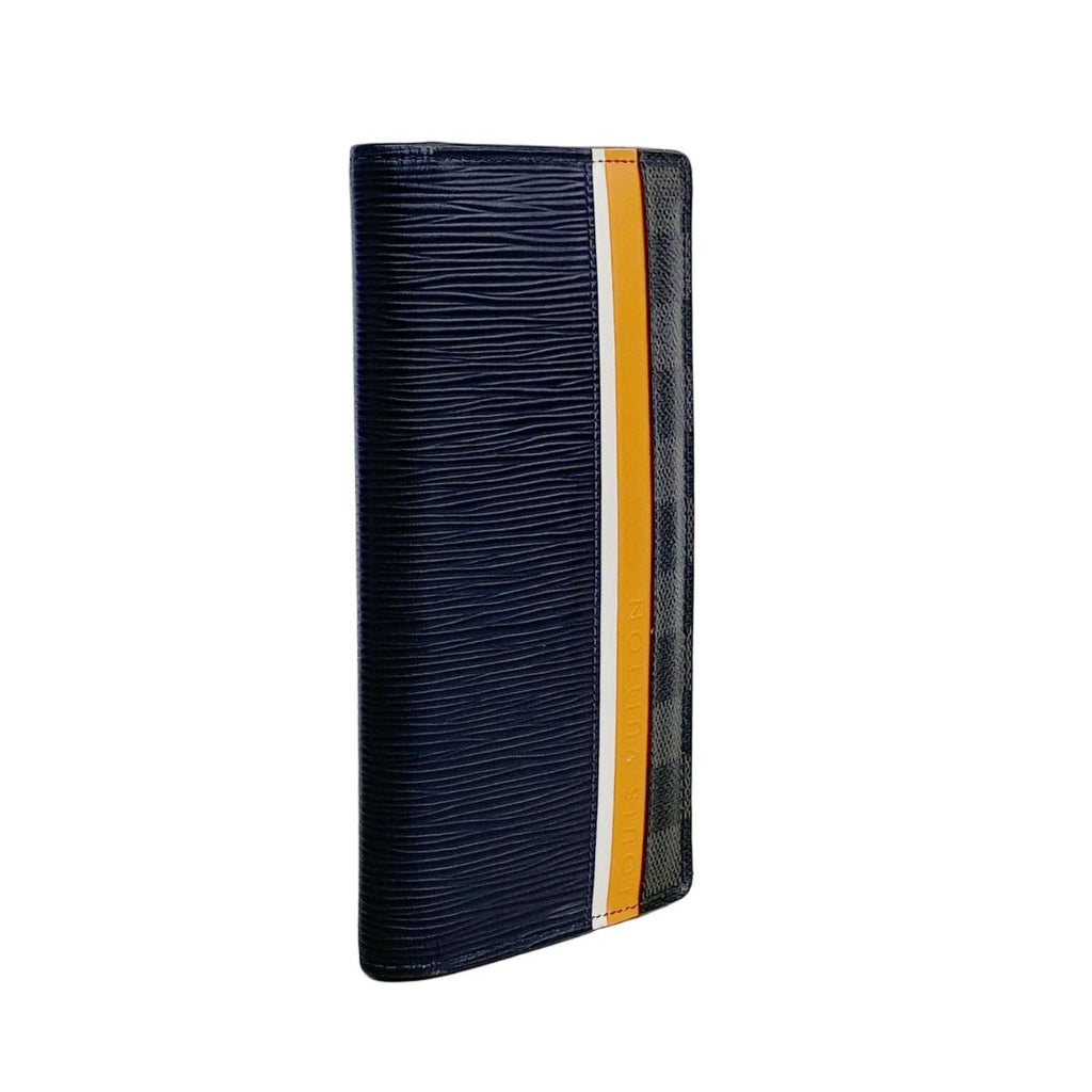Louis Vuitton Wallet Epi Damier Graphite Portefeuille Brazza NM Blue Marine — view 2