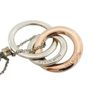 Tiffany & Co Necklace Interlocking 925 Sterling Silver Gold Rubedo — view 2
