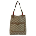 Gucci Vintage Sherry Line Beige GG Supreme Canvas Tote