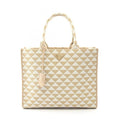 Prada Tote Bag Triangolo Jacquard Symbol Embroidery 1 Ba356 Beige White Canvas