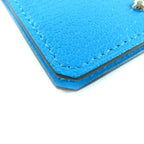 Hermes Medle Leather Business Card Holder Case Blue — view 6