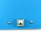 Hermes Medle Leather Business Card Holder Case Blue — view 7