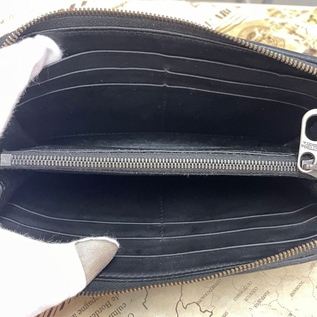 Bottega Veneta Wallet Round Intre Black Leather Card Coin — view 7