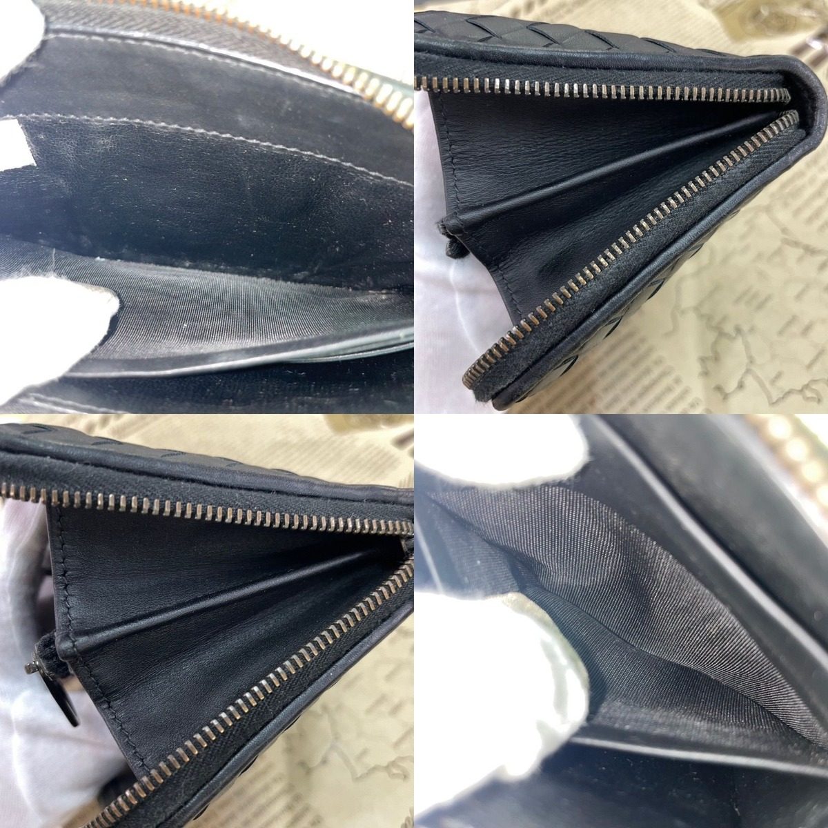 Bottega Veneta Wallet Round Intre Black Leather Card Coin — view 9