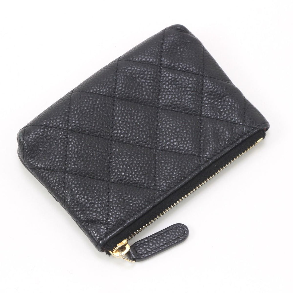 Chanel Wallet Coin Case Caviar Leather Black Ring — view 3
