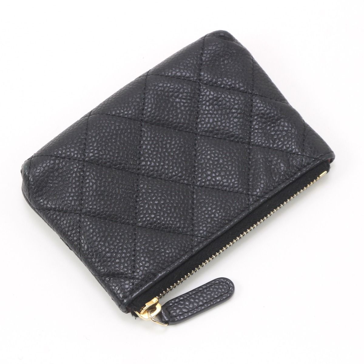 Chanel Wallet Coin Case Caviar Leather Black Ring — view 3