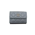 Chanel Quilted Caviar Leather GD Trifold Wallet