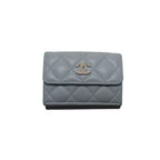Chanel Quilted Caviar Leather GD Trifold Wallet