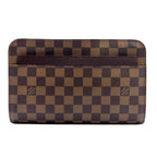 Louis Vuitton Damier Saint Ebene Leather Brown Clutch Gold