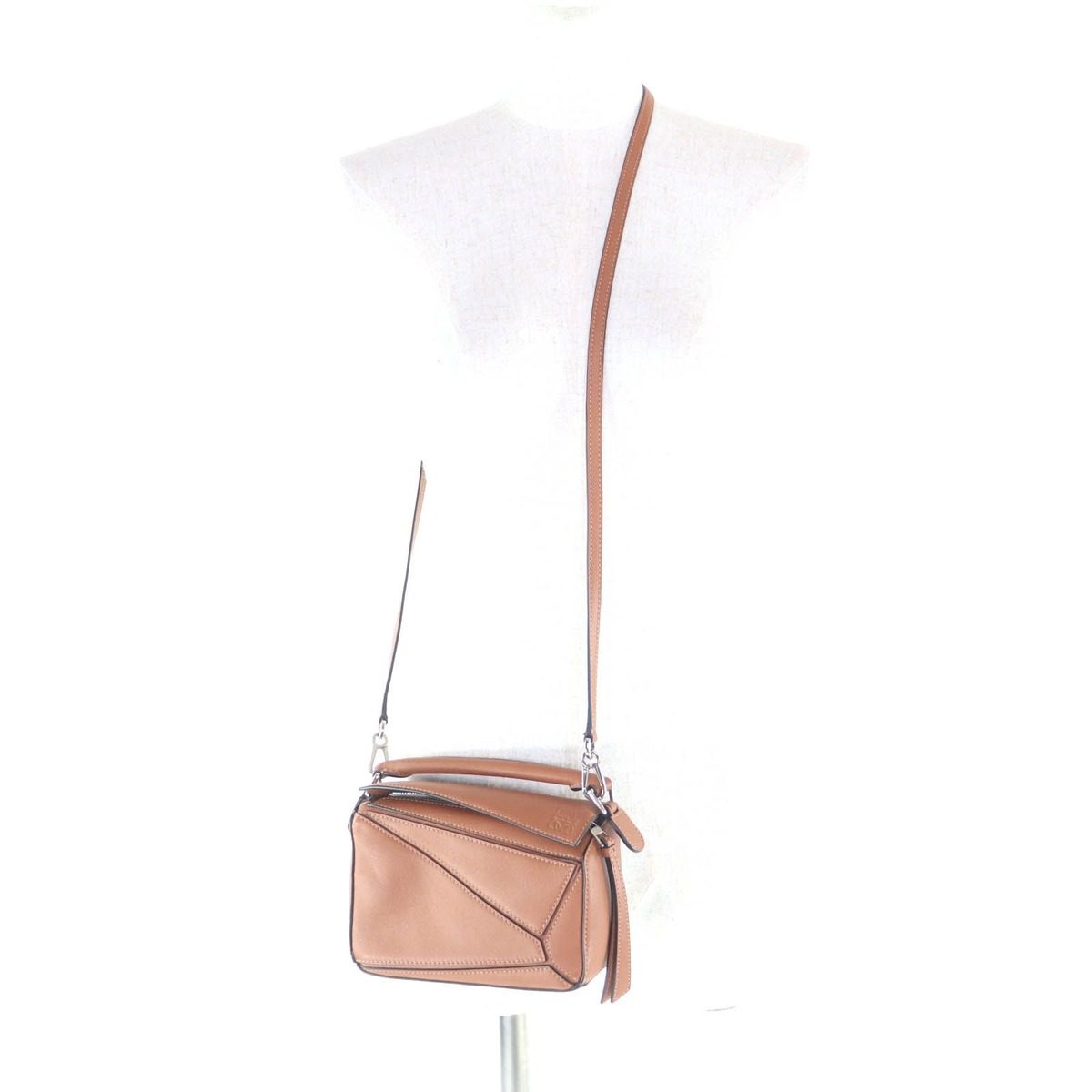 Loewe Puzzle Edge Bag Mini Tan Anagram Calf Leather 2-Way Bag — view 5