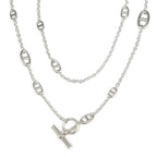 Hermes Necklace Chaine D'ancre Farande 160 AG 925 SV Silver Jewelry