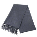Hermes Muffler Shawl Cashmere Charcoal Cold Protection Scarf