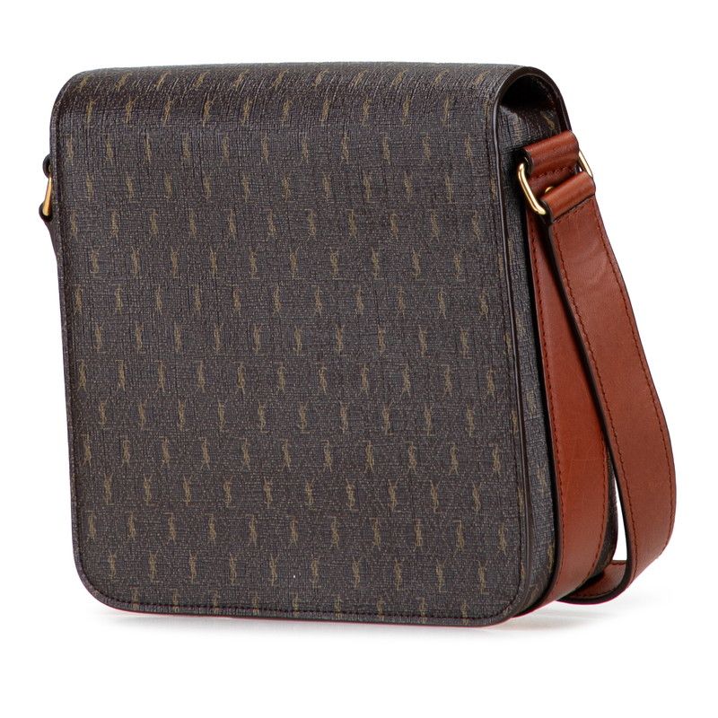 Saint Laurent YSL Monogram Brown Leather — view 2