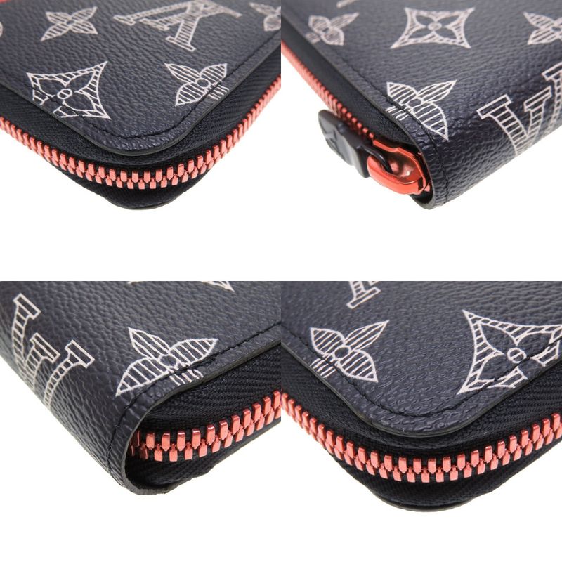 Louis Vuitton Monogram Ink Upside Down Zippy Organizer Navy Round Zipper — view 9