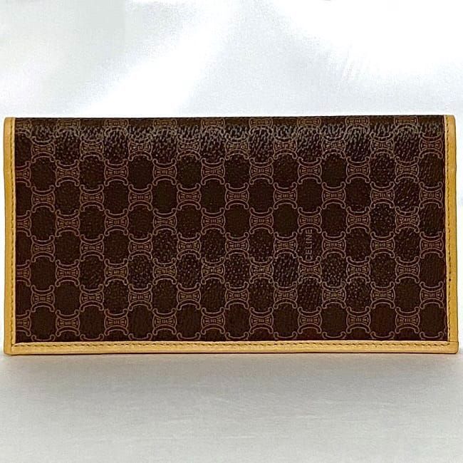 Celine Bifold Long Wallet Brown Beige Macadam — view 3