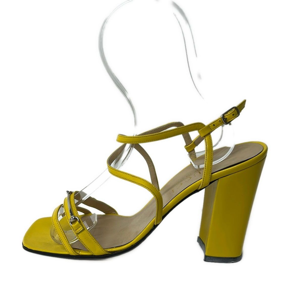 Gucci Mule 37 C Horsebit Yellow 37 Leather