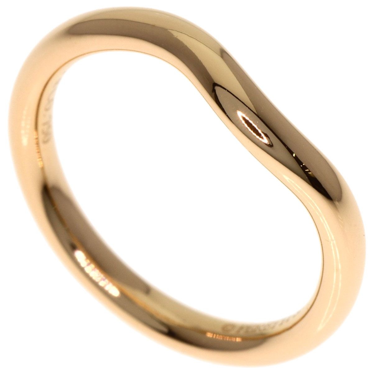 Tiffany & Co T Cube Band Ring 18K Pink Gold
