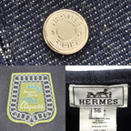 Hermes Beret Santo Honore Cap 56 Denim Button — view 7
