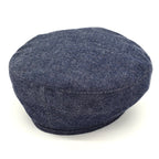 Hermes Beret Santo Honore Cap 56 Denim Button