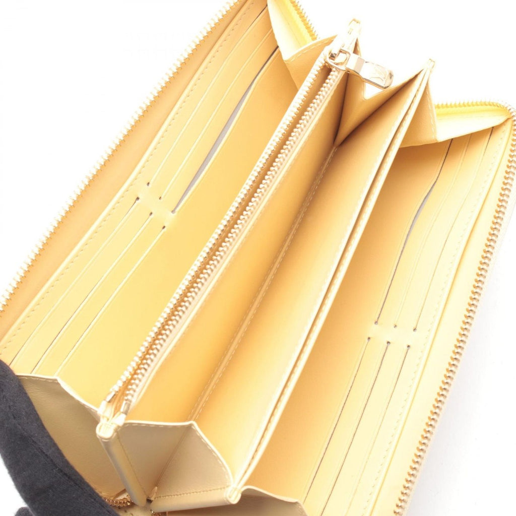 Louis Vuitton Round Wallet Zippy Nano Monogram Jaune Leather Yellow Ivory — view 3