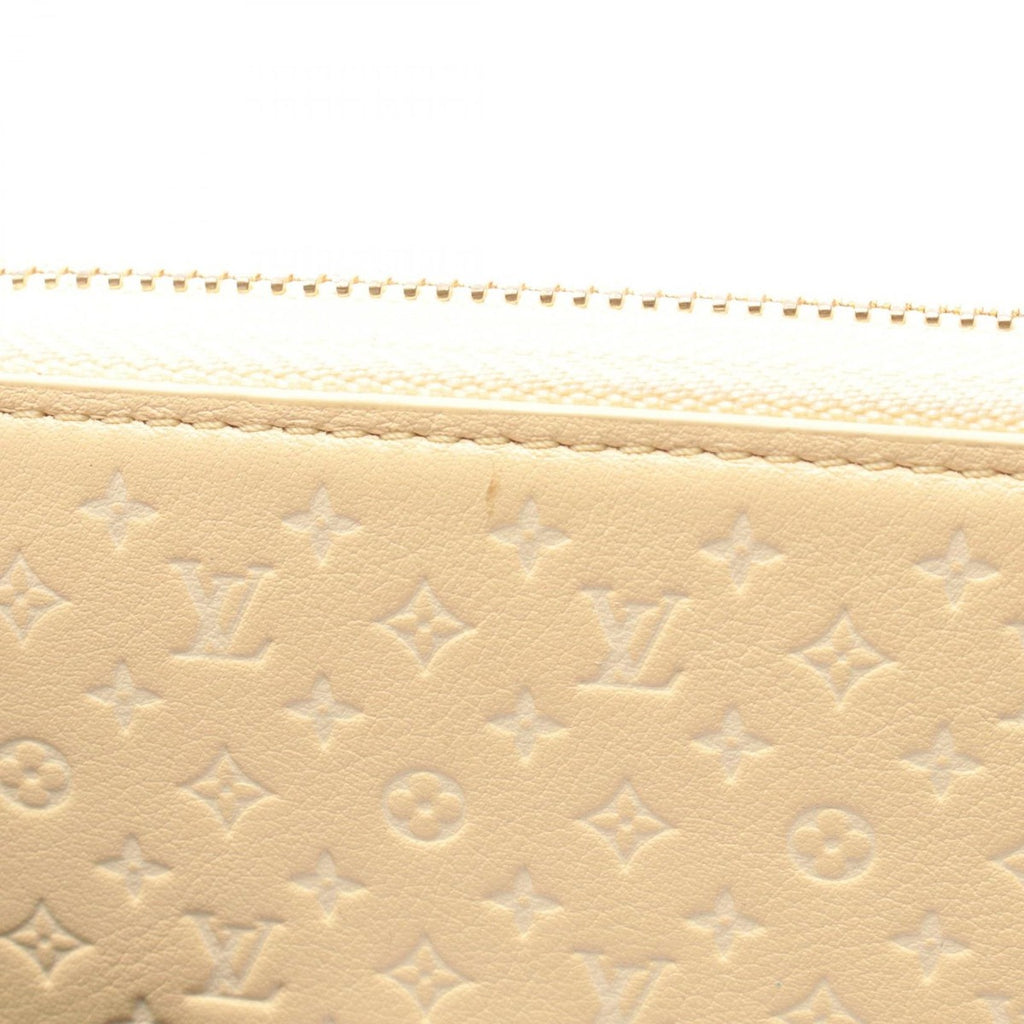Louis Vuitton Round Wallet Zippy Nano Monogram Jaune Leather Yellow Ivory — view 6