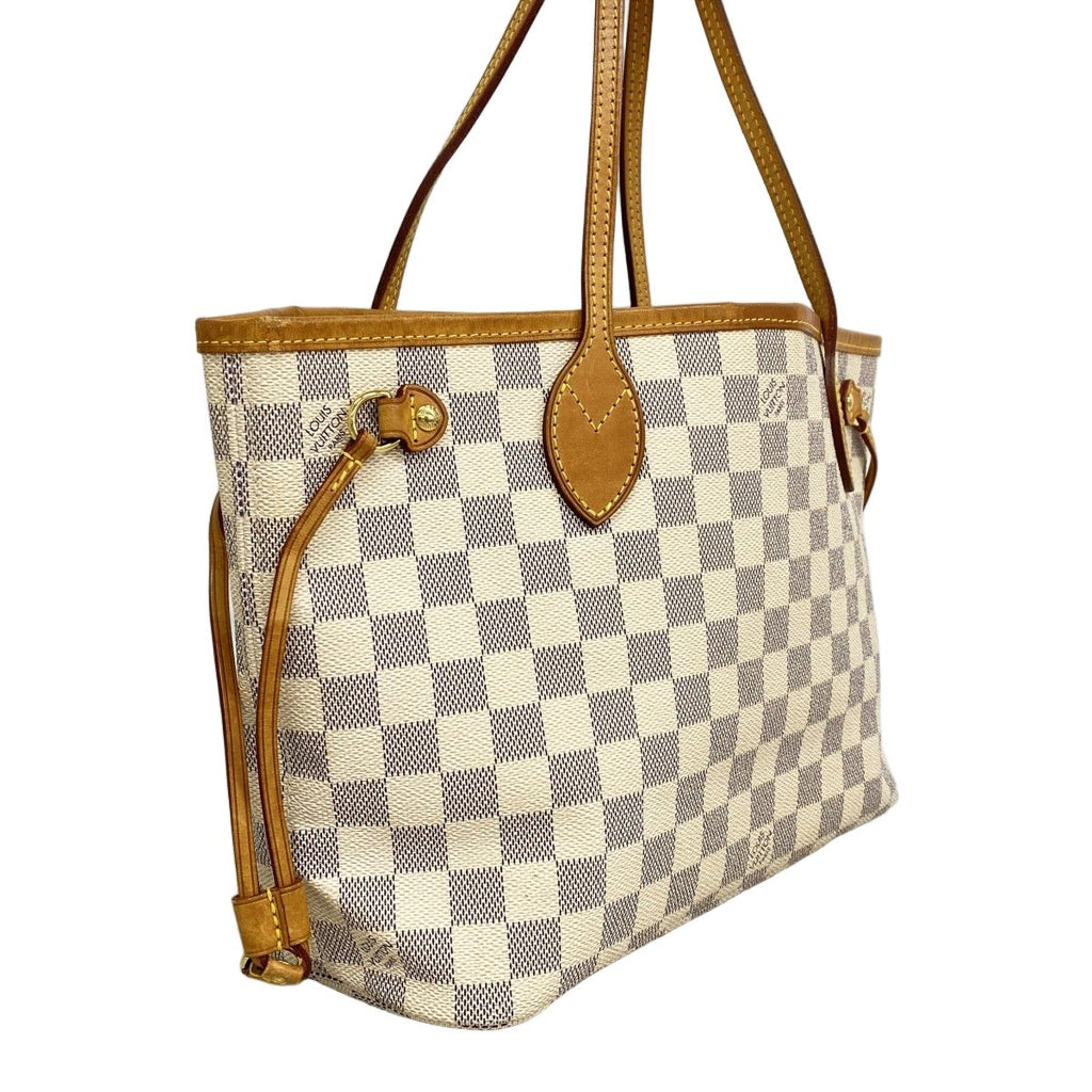Louis Vuitton Tote Damier Azur Neverfull PM White — view 2