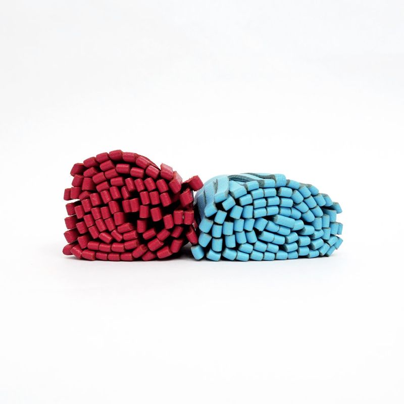 Hermes Carmen Duo Unodos Celeste Light Blue-type Red Key Holder Charm — view 5