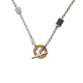 Hermes Merimelo Metal Buffalo Horn Silver Necklace