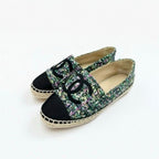 Chanel Flat Shoes Fabric Multicolor Coco Mark Espadrilles