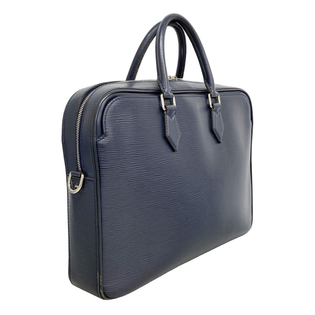 Louis Vuitton Business Epi Dandy Briefcase MM Blue Marine — view 2