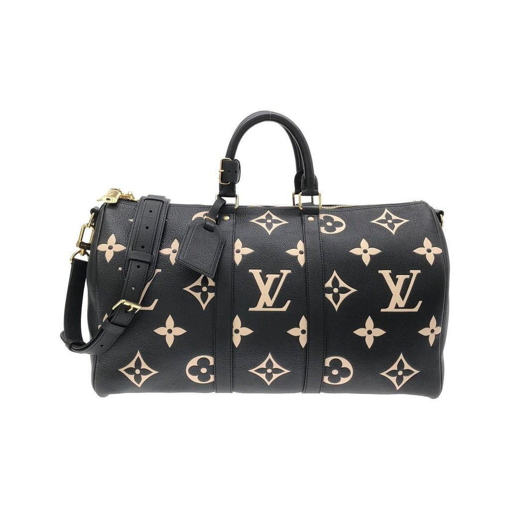 Louis Vuitton Bicolor Monogram Empreinte Keepall Bandouliere 45 cm Boston Bag
