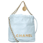 Chanel 22 Leather Quilted Chain Shoulder Bag