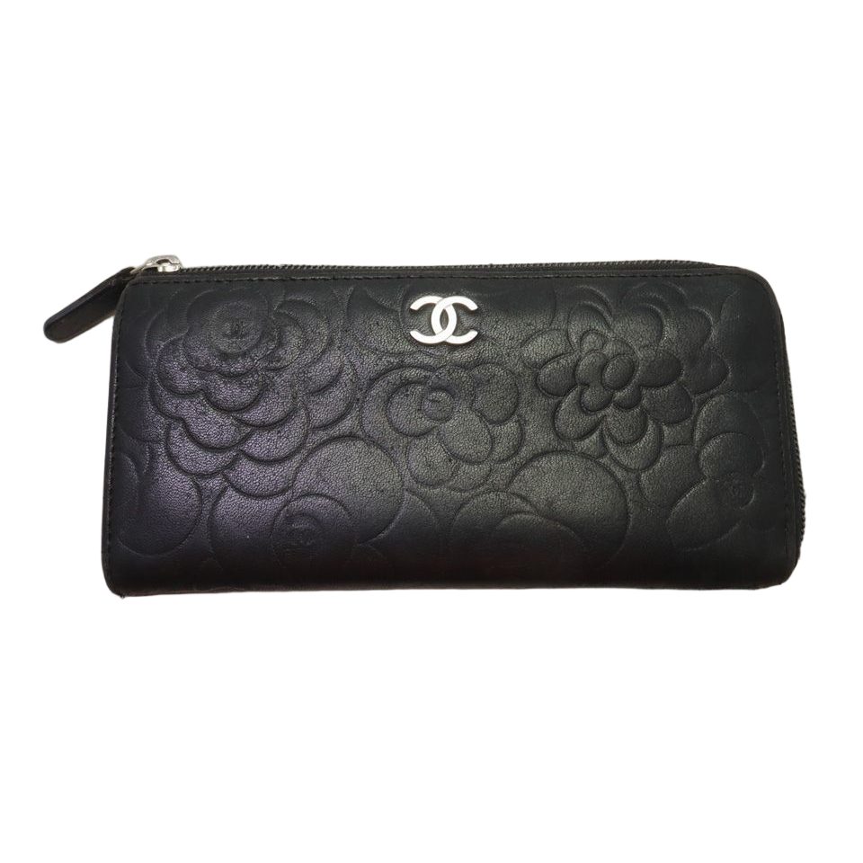 Chanel Camellia Lambskin Wallet