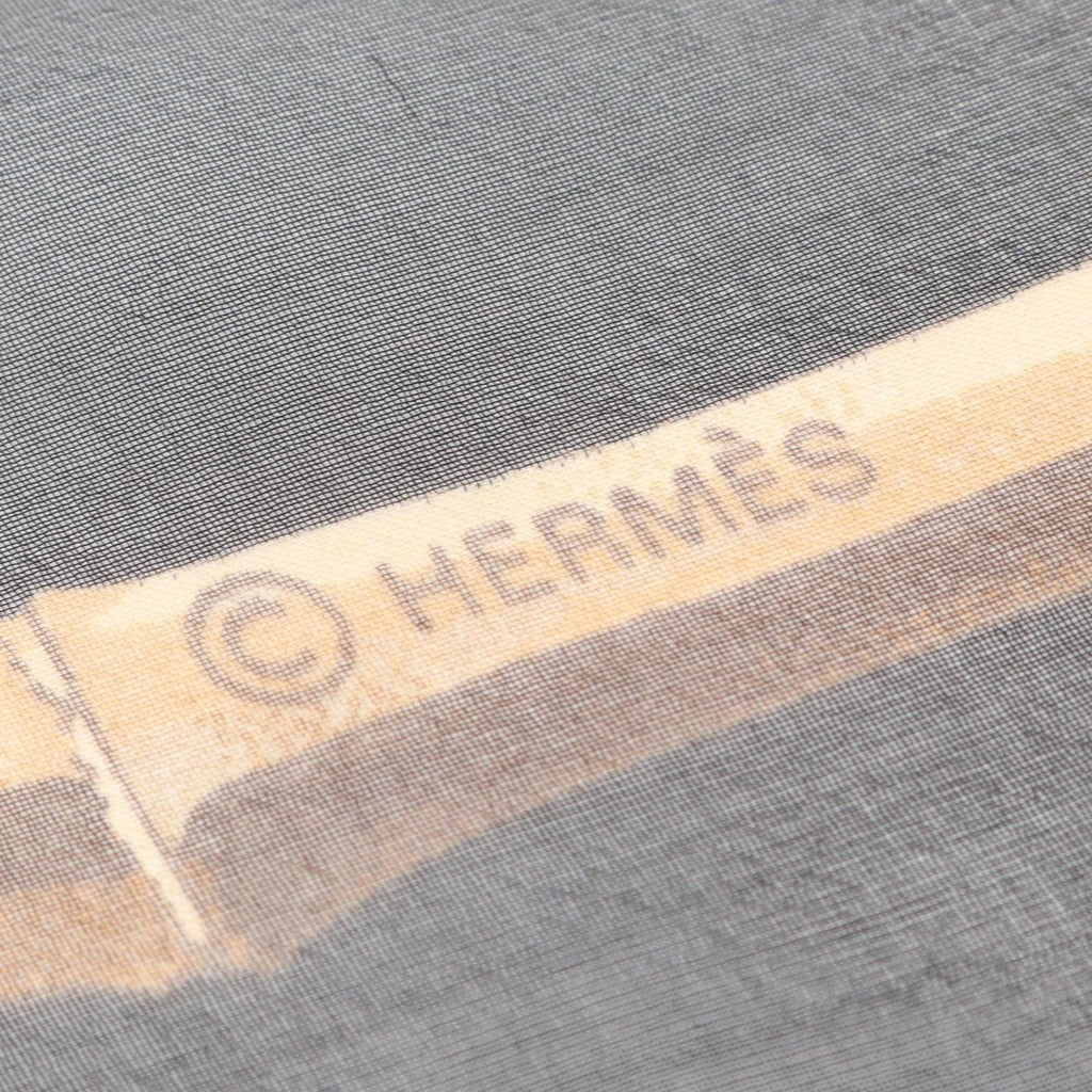 Hermes Scarf Shawl Carre 140 Muslin Serenite Silk Black Multicolor — view 3