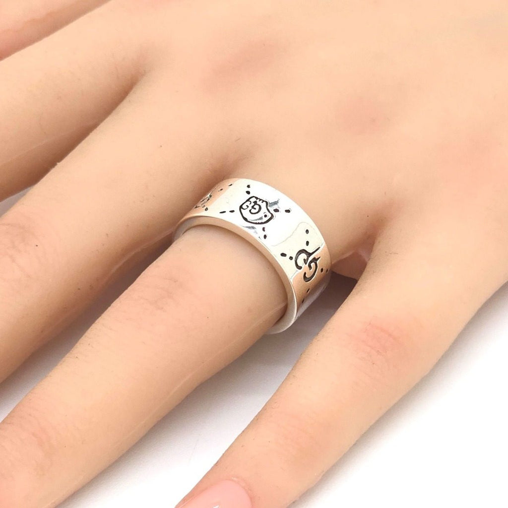 Gucci Ghost Ring Wide Star Silver — view 2