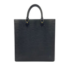 Louis Vuitton Sac Plat Epi Noir Leather Black Tote Gold