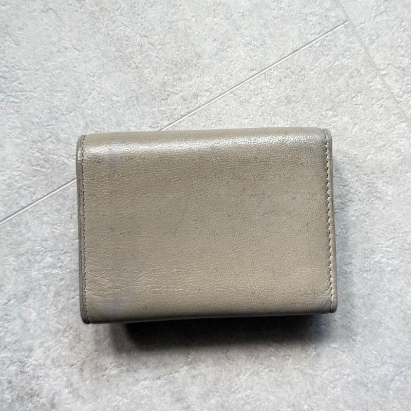 Bottega Veneta Trifold Wallet Intrecciato Leather Gray Men Women Compact — view 6
