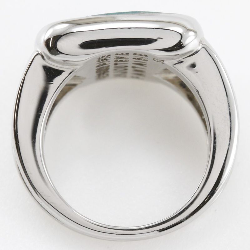 Hermes Corozo Metal Size 10.5 Silver 10.1 g Ring — view 8