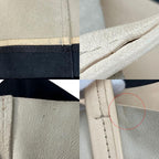 Celine Tote Bag Horizontal Cabas ebt Leather Beige Black Gold Hardware — view 8