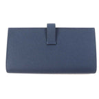 Hermes Bearn Souffle Verso Blue Prus Vert Fizz Silver Hardware Vaux Epson Long — view 3
