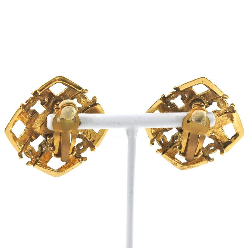 Chanel Coco Mark Vintage Gold Plated 23 g Earrings — view 4