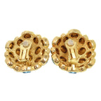 Christian Dior Vintage Stone Blue Gold Earrings Accessories 0359 — view 4