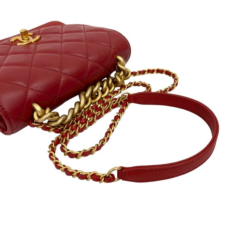 Chanel Small Flap Caviar Leather Calfskin 2-Way Hand Bag