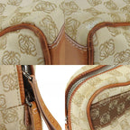 Loewe Tote Bag Anagram Canvas Leather Beige Brown Silver Hardware Business — view 5