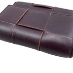 Bottega Veneta Trifold Wallet Maxi Intrecciato Leather Purple — view 6