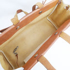 Hermes Herbag Her Bag Cabas MM Toile GM Tote Hand Silver Hardware — view 6