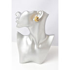 Hermes Earrings Emailles Cloisonne Enamel With Flower Motif Yellow — view 3