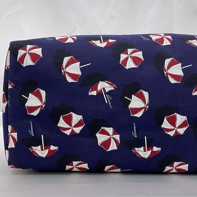 Gucci Tote Bag Navy White Canvas — view 9