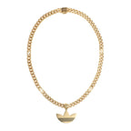 Gucci Adidas Collaboration Necklace Trefoil Golmette Chain Gold Black — view 3