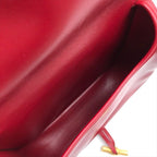 Hermes Vintage Box Calf Shoulder Bag Red — view 9